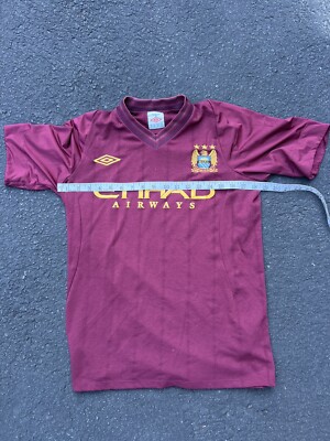 MANCHSTER CITY ETIHAD AIRWAYS　ユニフォーム　紫 Umbro Etihad Airways Manchester City Soccer Jersey Maroon