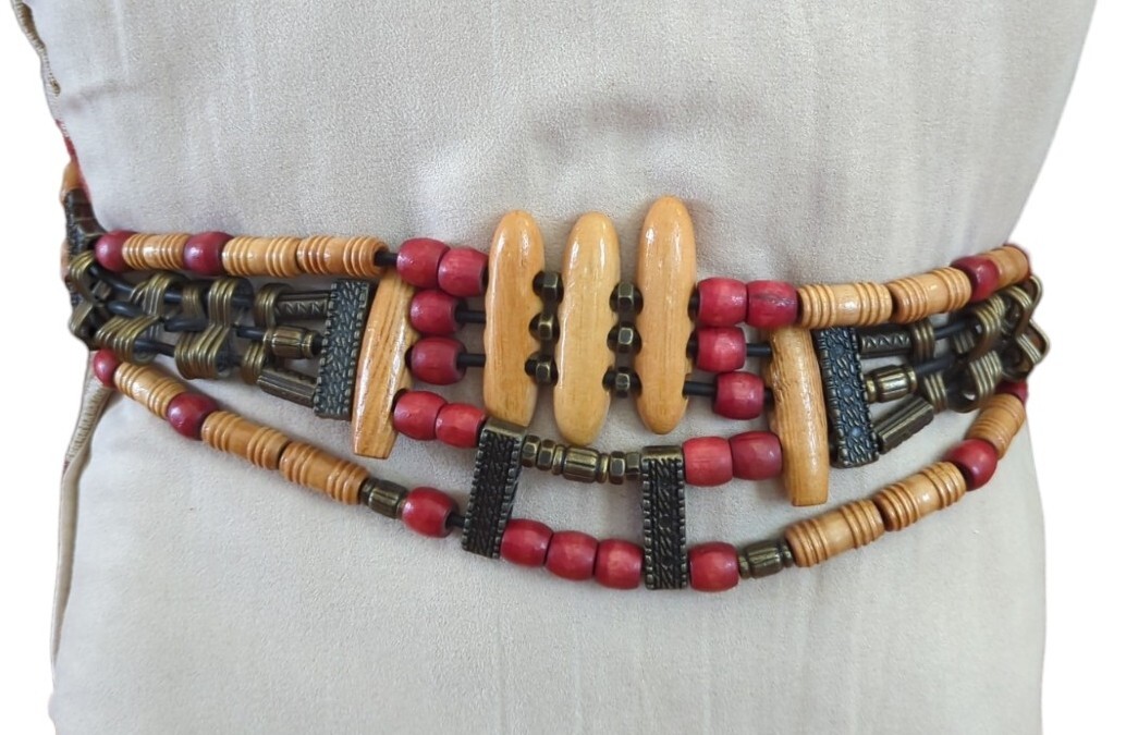 Vintage bohemian beaded belt. Vintage bohemian beaded belt main image 2