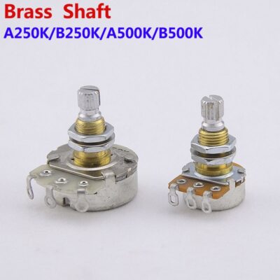 Alpha Brass  Potentiometer(POT) For Electric Guitar Bass A250K/B250K/A500K/B500K