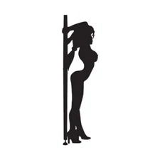 Pole Dancer Stripper Sexy - Decal Sticker - Multiple Colors & Sizes - ebn3391