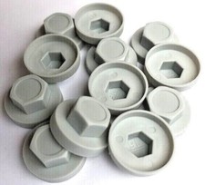 HEX SCREW COVER CAPS TO FIT 8mm TEK SCREWS WITH 16 / 19MM WASHER GOOSEWING GREY