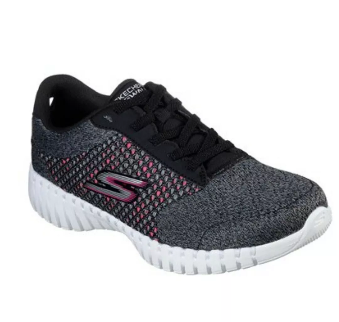 Skechers Women s Go Walk Smart 16704 Sneaker 9.5 Black Hot Pink