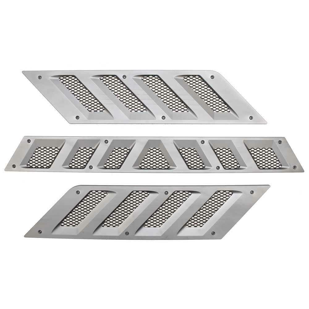 Supra Boat Vent Grille Covers 119225 | Gray w/ Black Mesh (Set of 3)