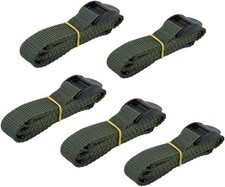 5-Pack UV Resistant Nylon Straps for Trail Game Cameras, 145cm, Dark Green
