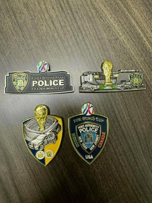 Port Authority Police Dept. Of NY & NJ (2) World Cup Coins - Bar & Cup