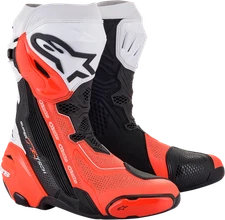 ALPINESTARS Supertech Fits V Boots - Black/Fluo Red/White - US 12 / EU 47