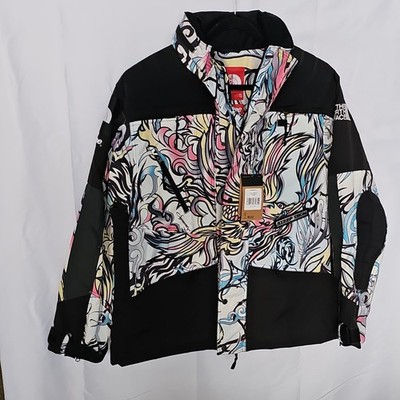 Supreme x The North Face XL Puffer Jacket Multicolor Abstract Zip Logo Men's