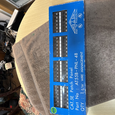 Allen Tel CAT.5E 48 Port Patch Panel (AT55B-PNL-48) - New Open Box