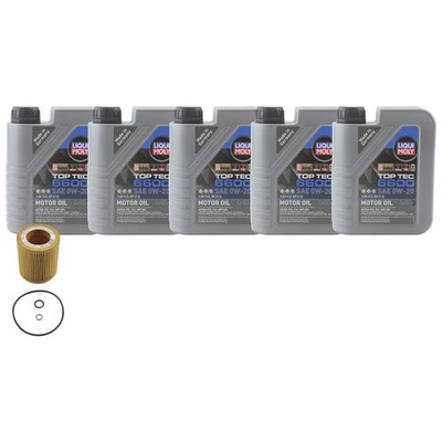 5L Liqui Moly Top Tec 6600 0W20 Mann Engine Oil Change Kit for E84 F22 F32 F36