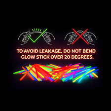 Glow Sticks Party Supplies 100pk - 8 Inch Glow in the Dark Light Up Sticks Pa...