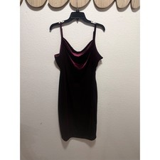 1.STATE Womens Burgundy Velvet Cowl Neck Slip Dress XL Maroon Cocktail Event