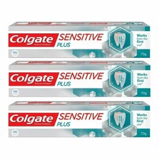 3x Colgate Sensitive Plus Instant Relief from Toothpaste 70g Pro Argin formula