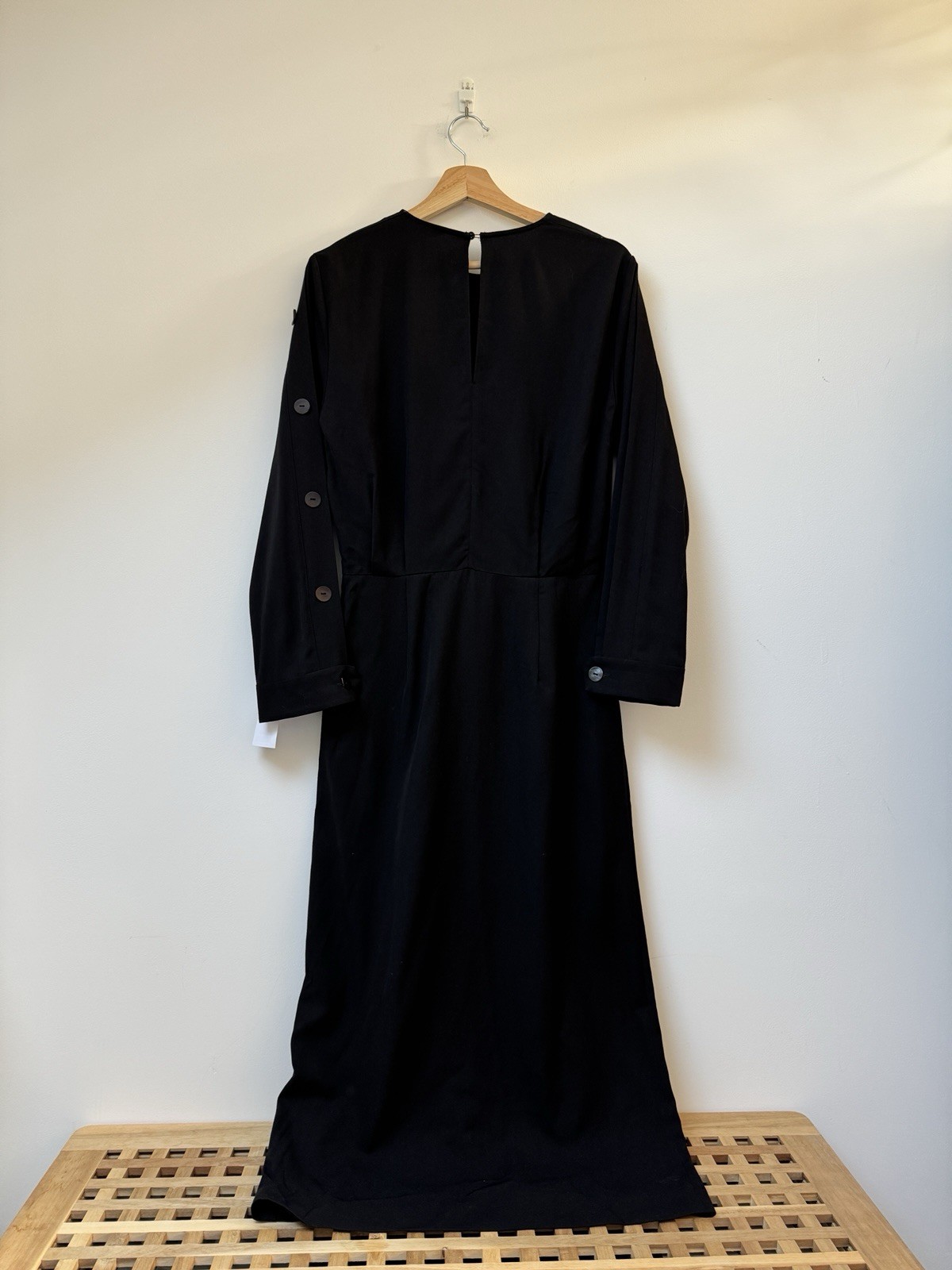 Massimo Dutti Black Long Sleeve Maxi Dress Crew Neck_M_Work_Office_Modesty_New image 4
