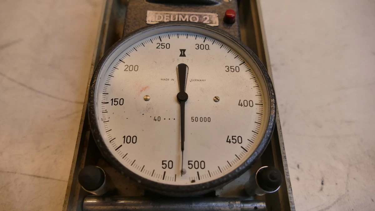 Tacómetro mecánico DEUMO 2 40-50000 RPM hecho en Alemania carcasa sin vidrio V4
