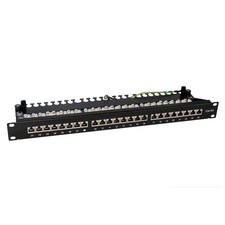 Patchpanel 24-Port schwarz 19 Zoll Rackeinbau...