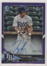 2018 Bowman Draft Chrome Pick Purple Refractor /250 Tyler Frank #CDA-TF Auto bp8