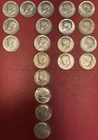 20 Kennedy Half Dollar Coins - 40% Silver - Ungraded - 1965-1969