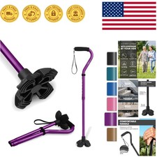 F1 Folding Walking Stick with Wrist Strap - Lightweight Aluminum  Adjustable