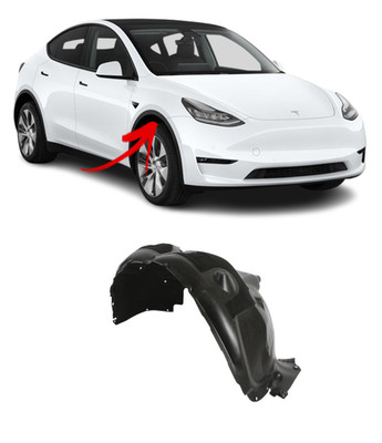FÜR TESLA MODEL Y 20-23 NEU SCHWARZ KOTFLÜGEL VORNE KOTFLÜGEL SPRITZBOGEN RECHTS O/S