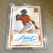 Leaf 2020 Trinity Luis Matos #A-LM2 Rookie Autograph Baseball Trading Card. rookie card picture