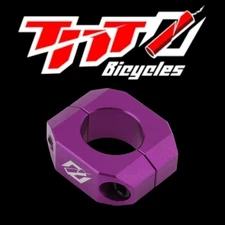 TNT Bicycles Double-Bolt BMX Seat Post Clamp - 25.4mm Purple 