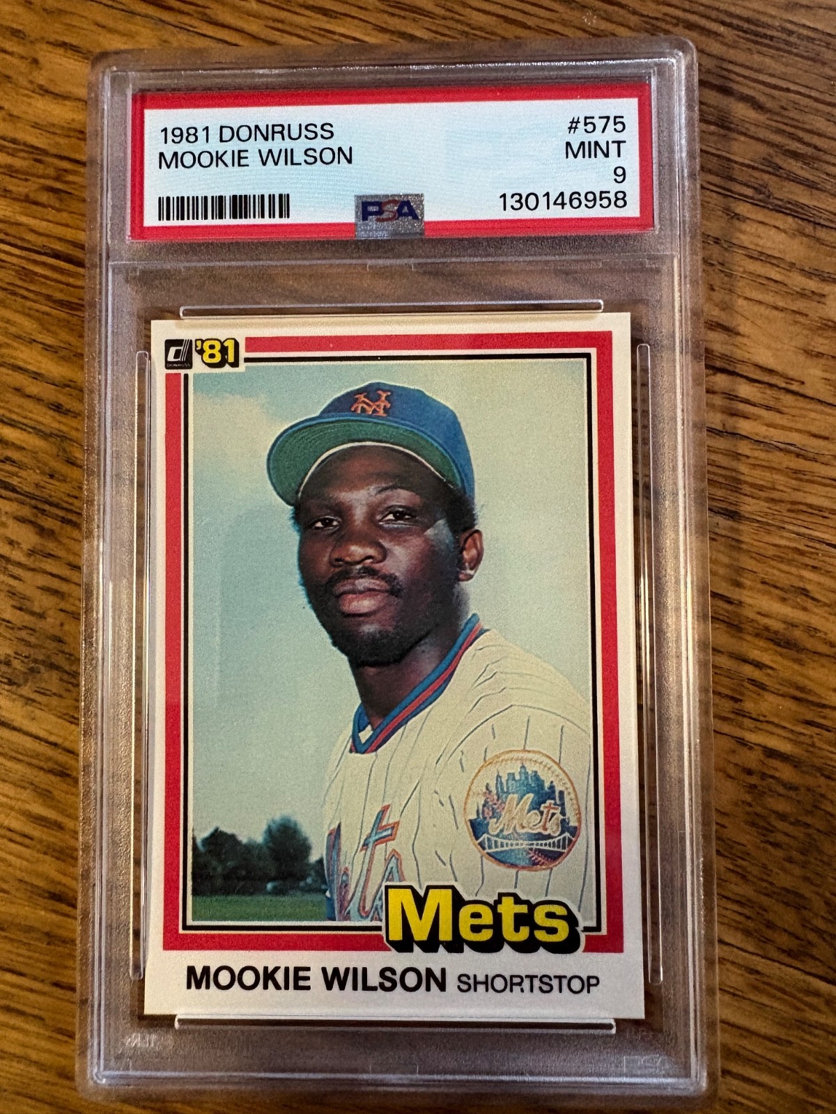 1981 Donruss Mookie Wilson #575 New York Mets (RC) PSA 9 MINT