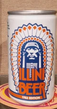 1983  ALUMINUM ILLINI BEER STAY TAB GREAT LAKES BREWING FORT WAYNE INDIANA