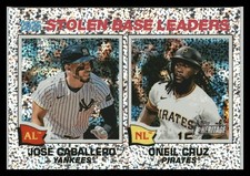 2026 Topps Heritage Stolen Base Leaders Caballero Cruz Silver Sparkle