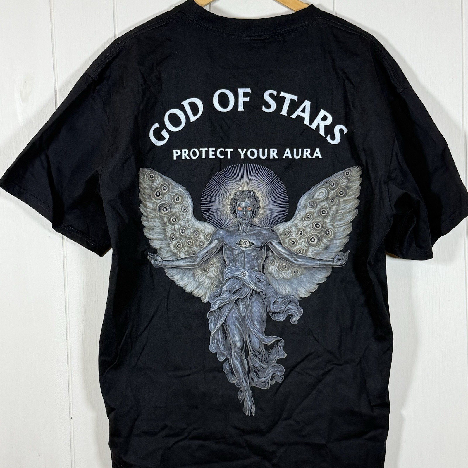 God Of Stars Unreleased T Shirt Size XL Streetwear Fire Graphics Black NWOT Rare