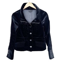 Theory Black Velour Therese WB Blazer Sz S