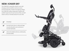 Meyra Ichair Sky Standing Power Wheelchair. 1 months use from new. Free Delivery