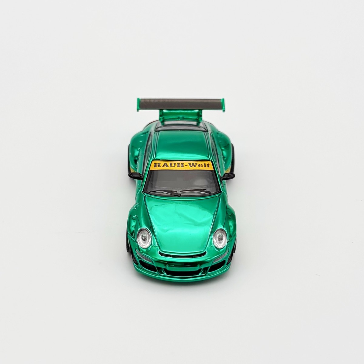 Pop Race 1:64 Porsche 997 RWB (Chrome Green) Tokyo Auto Salon #224