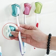 Home Bathroom Toothbrush Suction Holder Rack Wall Mount Useful StandBest5 Y8K7