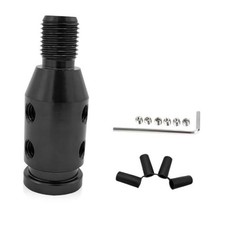 Universal Gear Shift Connector, M12 1.25 Aluminum Car Shifter Knob Black