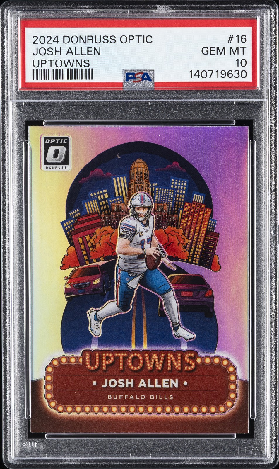 2024 PANINI DONRUSS OPTIC UPTOWNS #16 JOSH ALLEN PSA 10