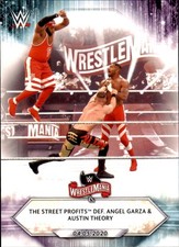 2021 Topps WWE #52 The Street Profits def. Angel Garza & Austin Theory