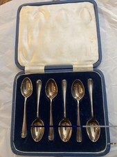 Boxed Set of 6 Vintage Sterling Silver Teaspoons