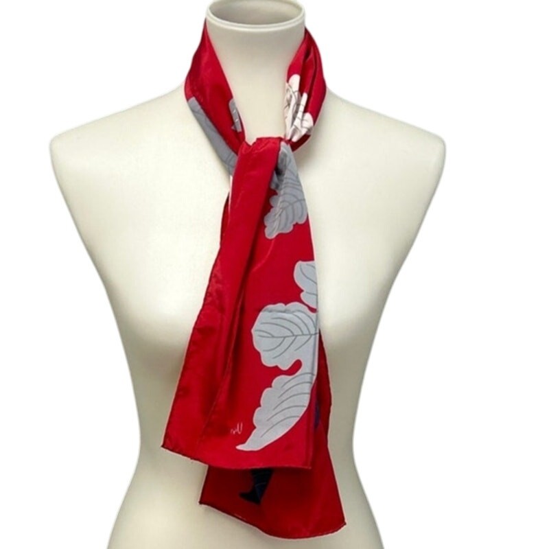 Vintage Vera Rectangular Fall Leaves Red Acetate … - image 1