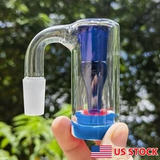 14mm 90° Slicone & Glass Ash Catcher for Smoking Bong Hookah Water Pipe Hot