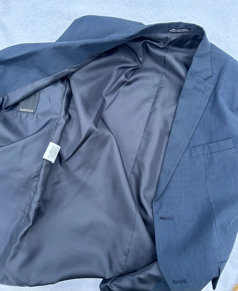 Nuevo Van Heusen Blazer Niños 18 Azul Dos Botones Cierre Cuello Traje Chaqueta Foto 3 de 4