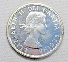 Uncirculated 1964 Canada Silver Dollar Semi Proof Like Nice Coin.
