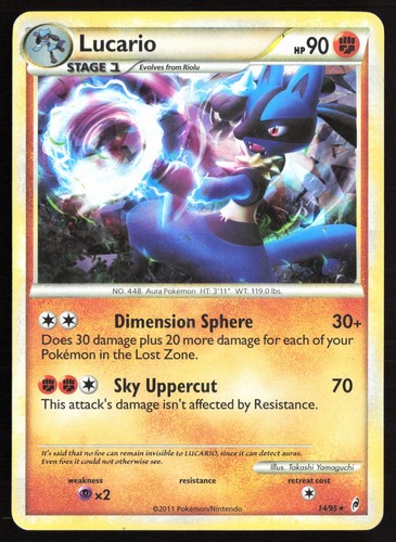 Pokemon Lucario Holo Call of Legends 14/95 MP