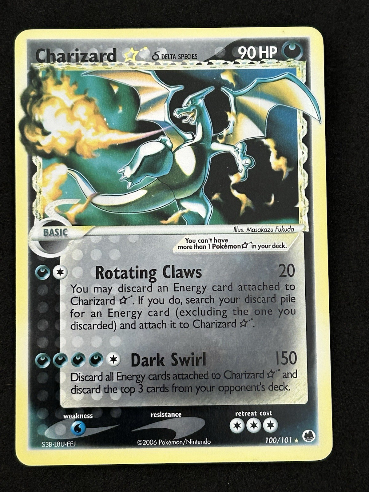 Charizard Gold Star Dragon Frontiers Holo  100/101 Ex Pokemon Vintage Rare NM/LP