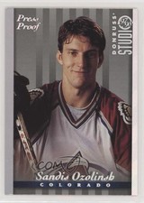 1997-98 Donruss Studio Silver Press Proof /1000 Sandis Ozolinsh #82 7ez
