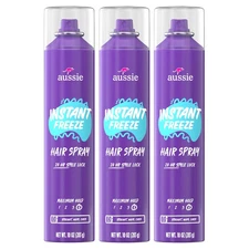 Aussie Instant Freeze Hair Spray for Extreme Hold, Infused with Jojoba Oil &...