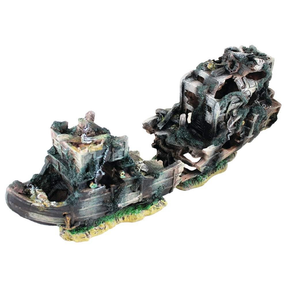 Aqua One Aquarium Fish Tank Shipwreck - Large Decor Ornament