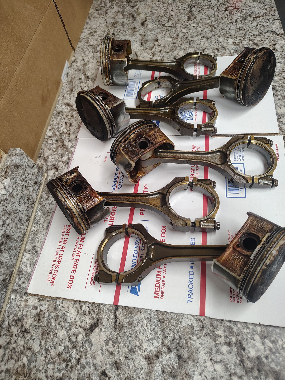 (1) 2008-2011 Honda 13010-R70-A00 Piston and Connecting Rod Accord Odyssey Pilot