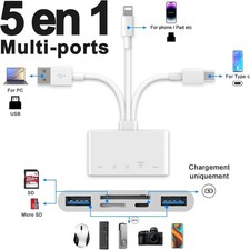 Für IPhone/iPad 5 In 1 Speicherkartenleser U...