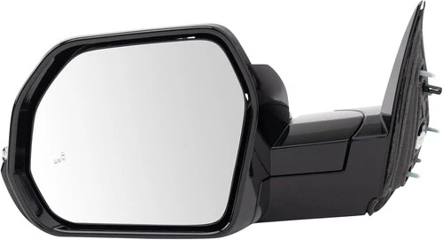 TRQ Driver Mirror 22-24 Tundra Manual Fold Turn Signal Smooth Black TO1320434