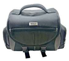 Nikon Camera Carrying Case Black Padded Zippered Pockets